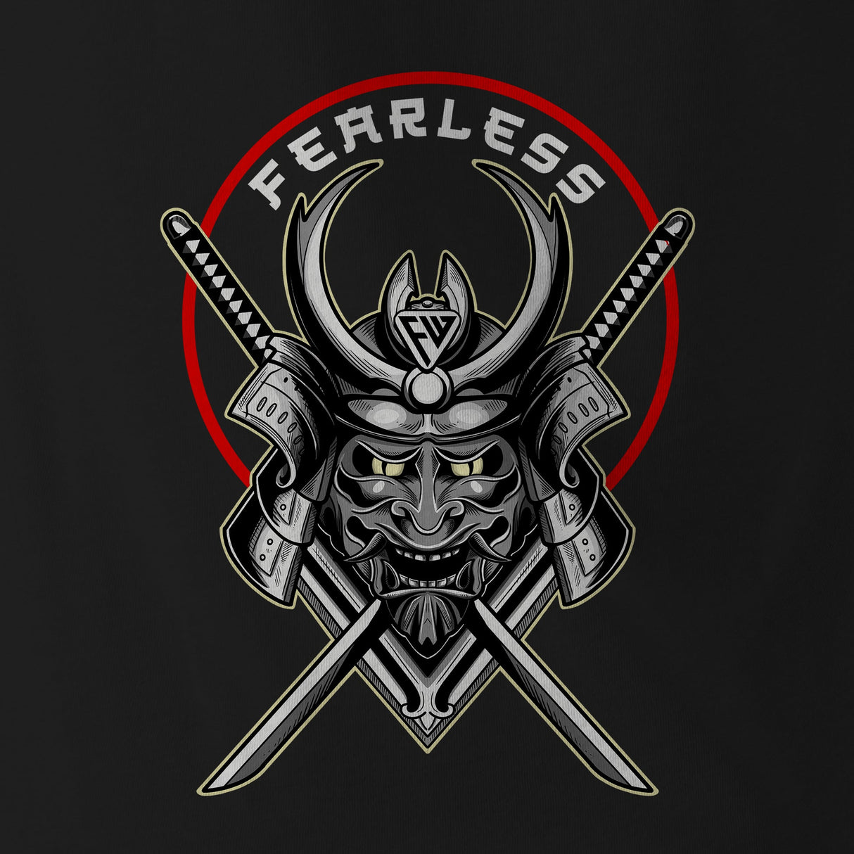 FEARLESS SAMURAI BACK ONLY - Force Wear HQ - T-SHIRTS