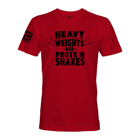 HEAVY WEIGHTS AND PROTEIN SHAKES MK2 - Force Wear HQ - T-SHIRTS