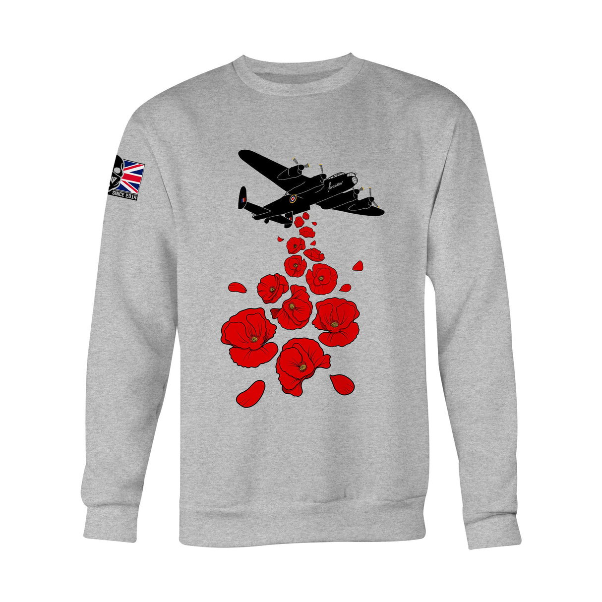 LANCASTER AND POPPIES SWEAT - Force Wear HQ - SWEATSHIRTS