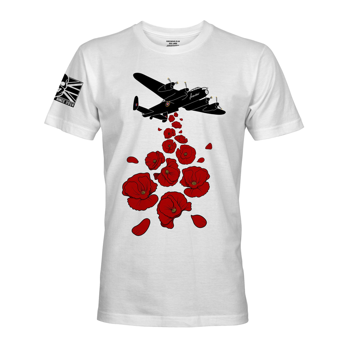 LANCASTER AND POPPIES - Force Wear HQ - T-SHIRTS