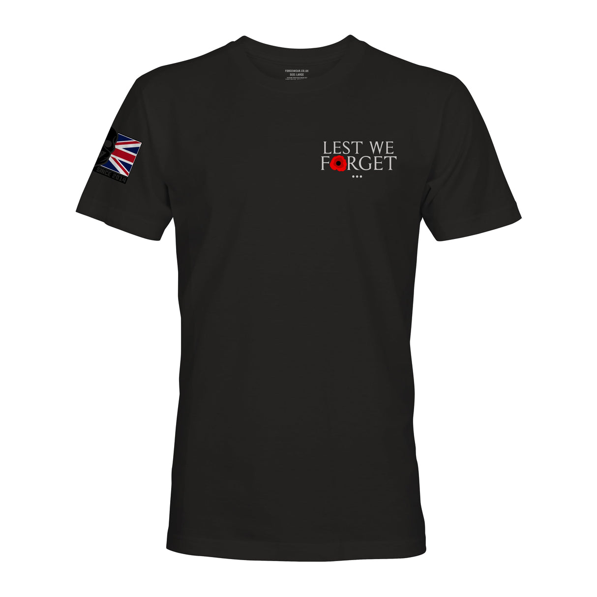 LEST WE FORGET TAG WHT INK BLK ED - Force Wear HQ - T-SHIRTS
