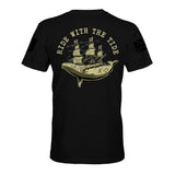 RIDE WITH THE TIDE BACK ONLY - Force Wear HQ - T-SHIRTS