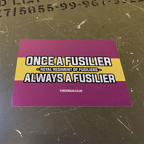 ROYAL REGIMENT OF FUSSILLIERS STICKER 167 - Force Wear HQ