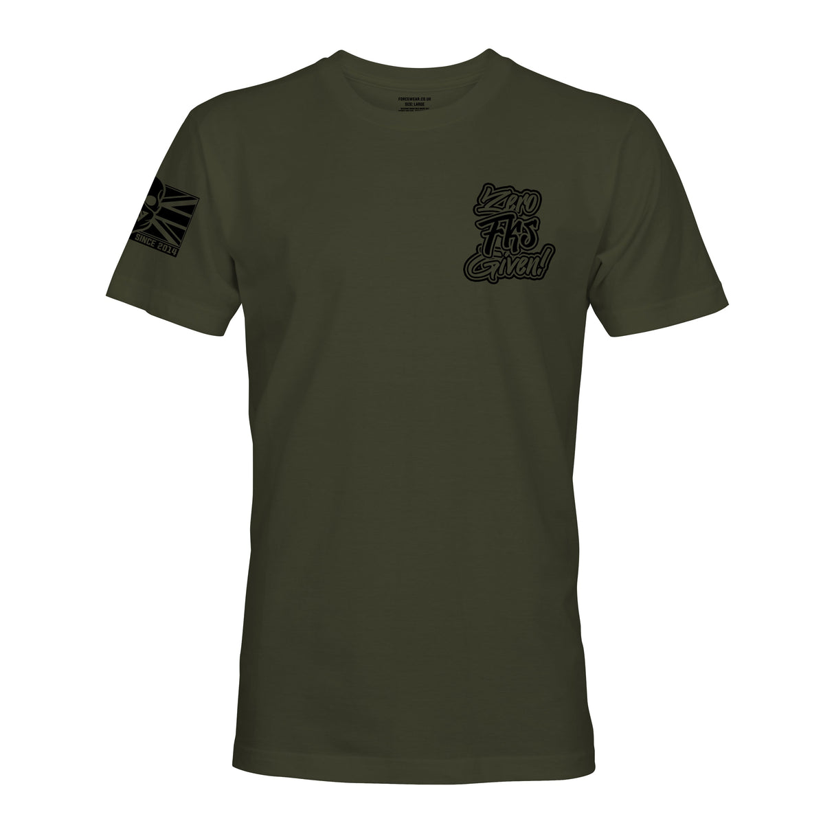 SIGNED, ZERO FKS GIVEN - Force Wear HQ - T-SHIRTS