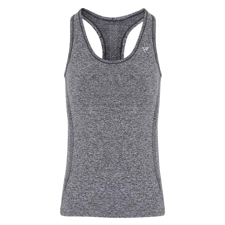 WOMENS SEAMLESS VEST TOP CHARCOAL - Force Wear HQ