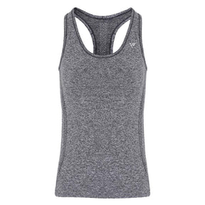 WOMENS SEAMLESS VEST TOP CHARCOAL - Force Wear HQ