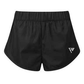 WOMENS RUNNING SHORTS BLACK - Force Wear HQ