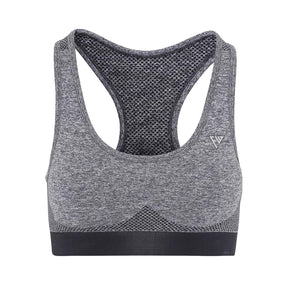 WOMENS SEAMLESS SCULPT BRA CHARCOAL - Force Wear HQ