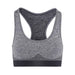 WOMENS SEAMLESS SCULPT BRA CHARCOAL - Force Wear HQ