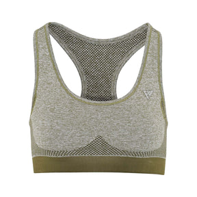 WOMENS SEAMLESS SCULPT BRA OLIVE - Force Wear HQ