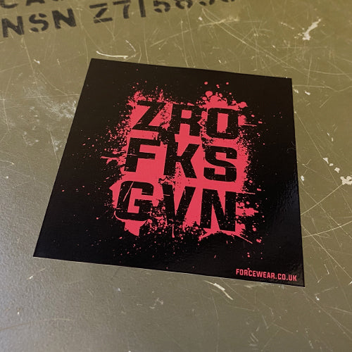 ZRO FKS GVN RED SPRAY STICKER 092 - Force Wear HQ