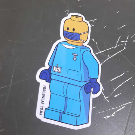 FW MINIFIG STAFF NURSE STICKER 239 - Force Wear HQ